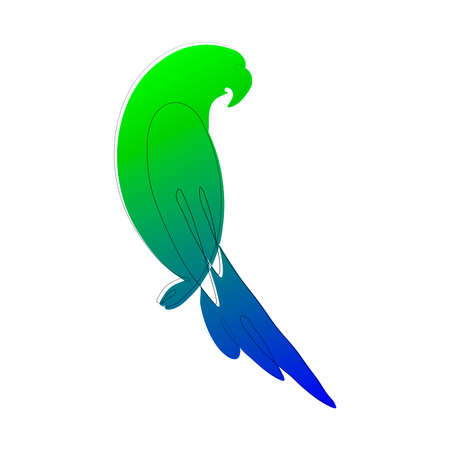 Simple picture of a parrot on a backgroundのイラスト素材