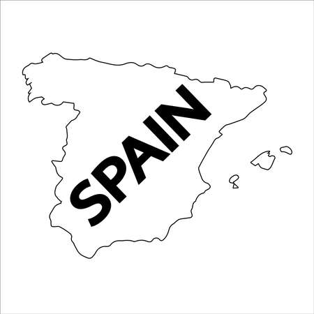 Spain map icon on a backgroundのイラスト素材