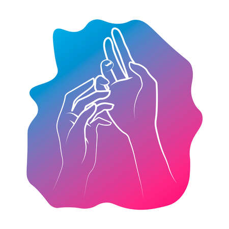 Hands line icon. Vector illustrationのイラスト素材