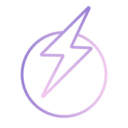 Lightning icon on a backgroundのイラスト素材