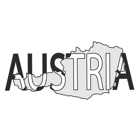Austria map icon on a backgroundのイラスト素材