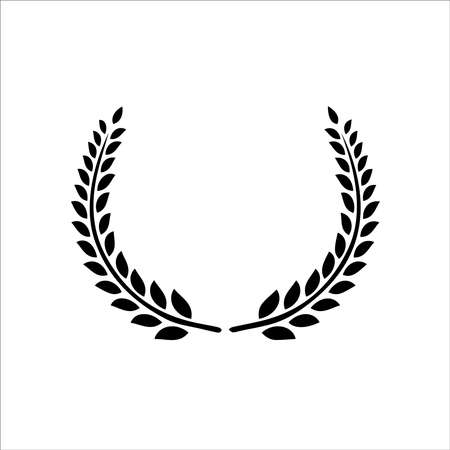 Circular laurel foliate vector iconのイラスト素材