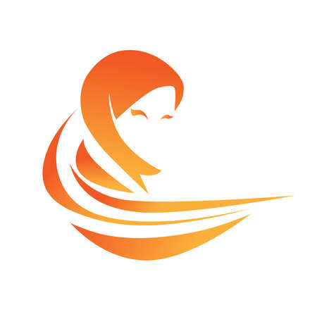 icon of a girl is in burqaのイラスト素材