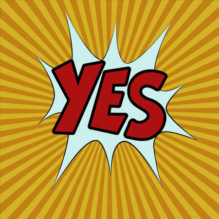 a picture that says YES .のイラスト素材