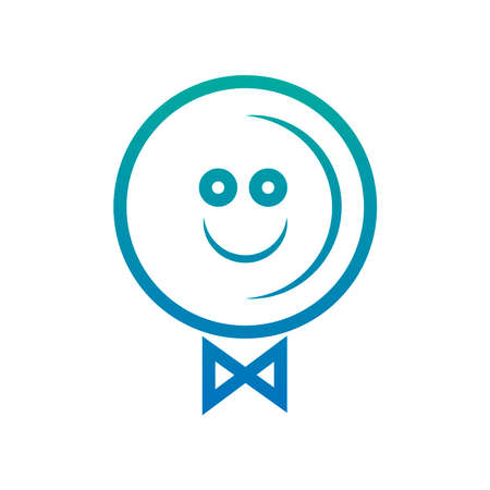 little man logo on a backgroundのイラスト素材