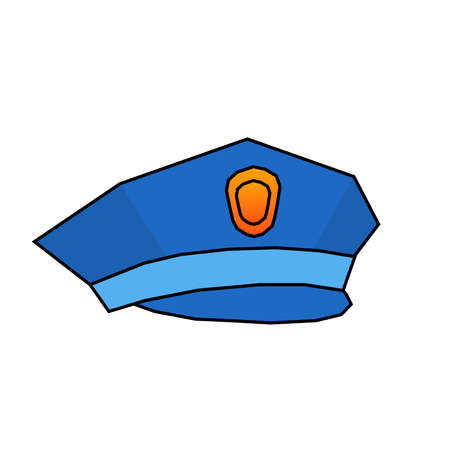 police hat icon on a backgroundのイラスト素材