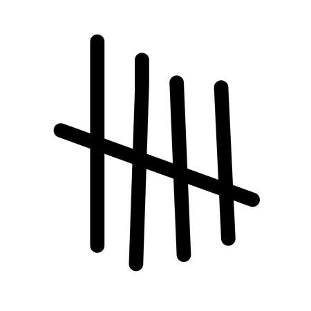 Marks on white background. illustrationのイラスト素材