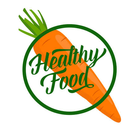 Healthy food icon with vegetables on a backgroundのイラスト素材