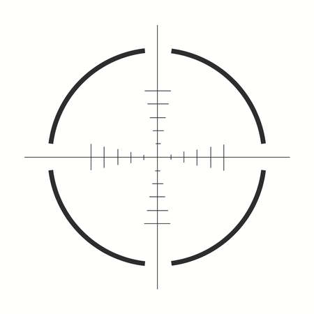 Sniper scope icon. Logo Vector illustrationのイラスト素材