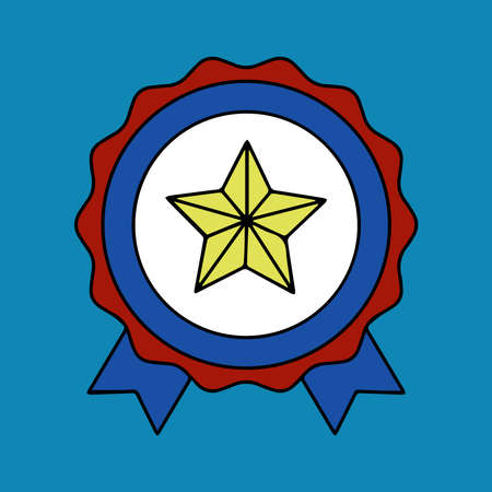 Star shape inside seal stamp designのイラスト素材