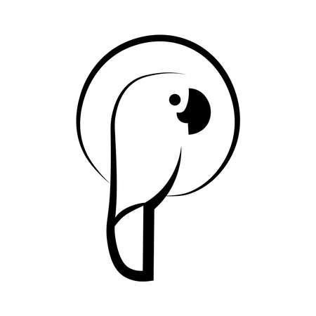 parrot logo on a backgroundのイラスト素材