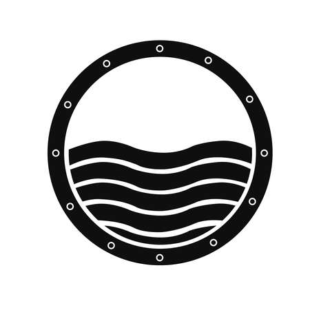 sea ship illuminator icon on backgroundのイラスト素材