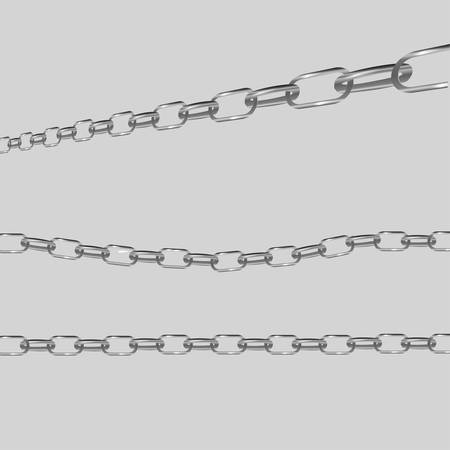 Realistic chain on a gray backgroundのイラスト素材