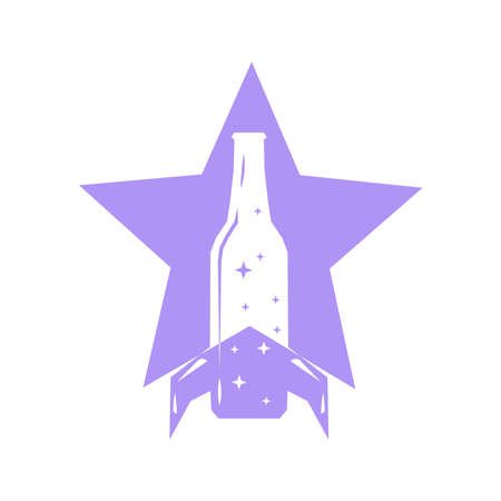 bottle  on a white backgroundのイラスト素材
