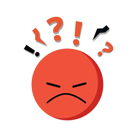 Negative thinking, bad experience feedbackのイラスト素材