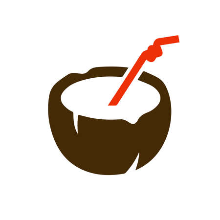 Coconut icon. Logo Vector illustration Isolatedのイラスト素材