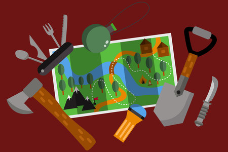 Tourist site for tourists. illustration