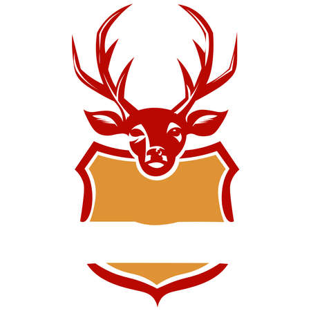 Deer logo on a white backgroundのイラスト素材