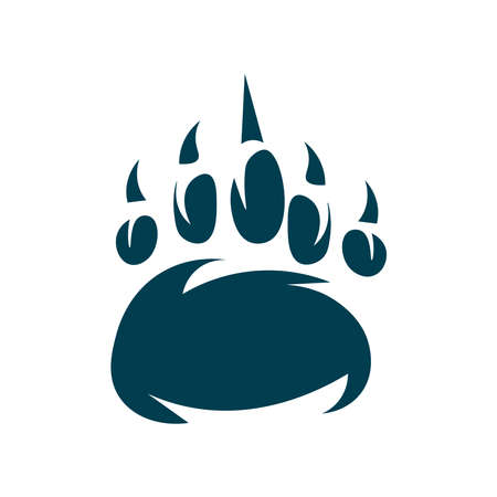 Paw icon on a white backgroundのイラスト素材