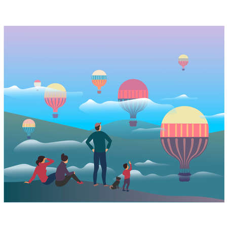 Set of balloons on a white background.のイラスト素材