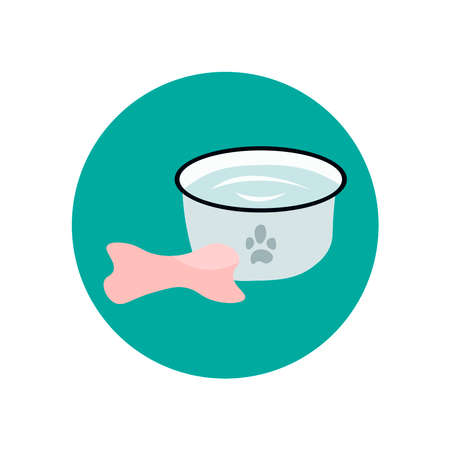 Animal bowl logo. Vector illustrationのイラスト素材