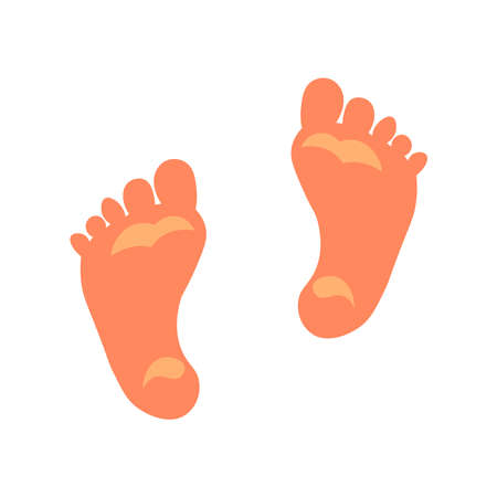 Human feet logo on a white background.のイラスト素材