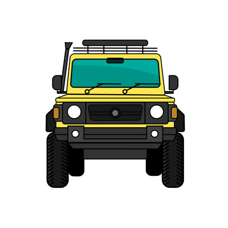 Car for travel. Vector picture