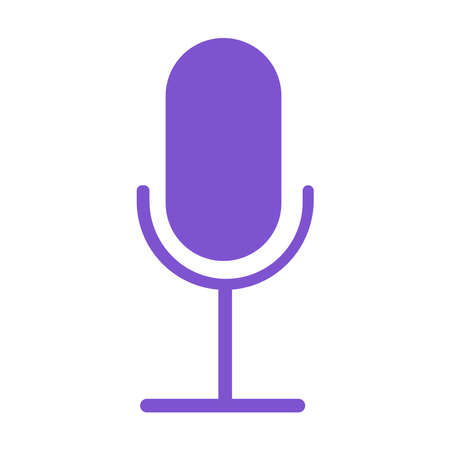 microphone  on a white background.のイラスト素材