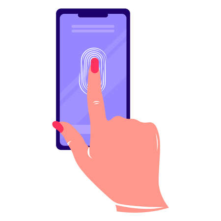 Phone logo with the latest technology on a white background.のイラスト素材