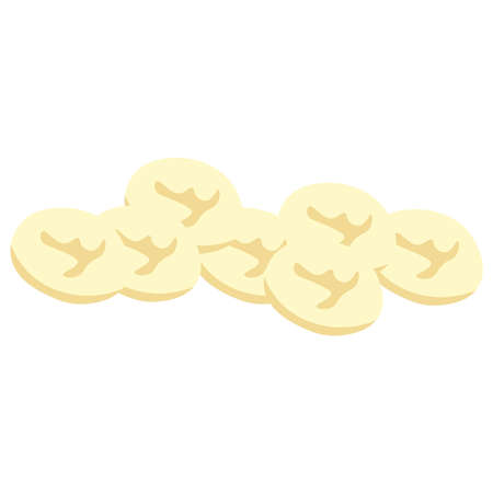 Banana icon sliced on a white background.のイラスト素材