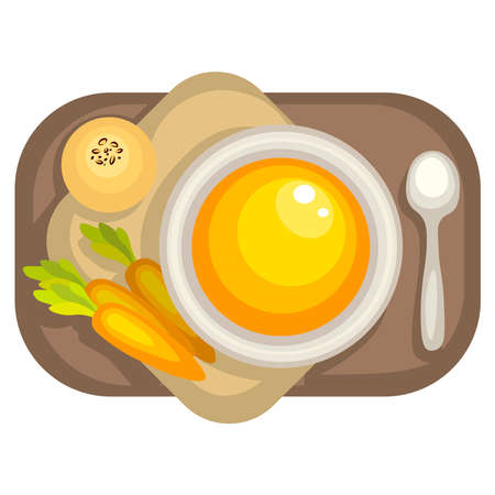 Picture of lunch on a white background.のイラスト素材
