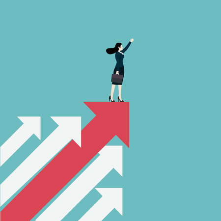 Illustration of business vision and arrows.のイラスト素材