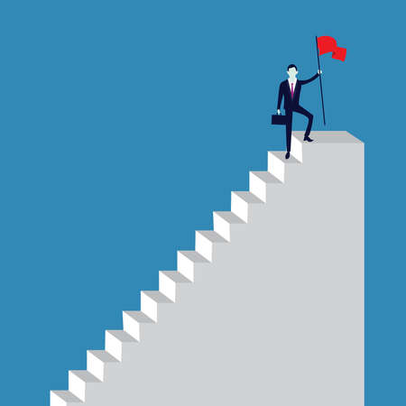 Picture of career steps. illustration.のイラスト素材
