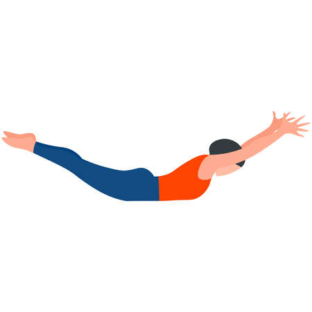 Picture of a girl doing sports. The concept of sports, healthy lifestyle.のイラスト素材