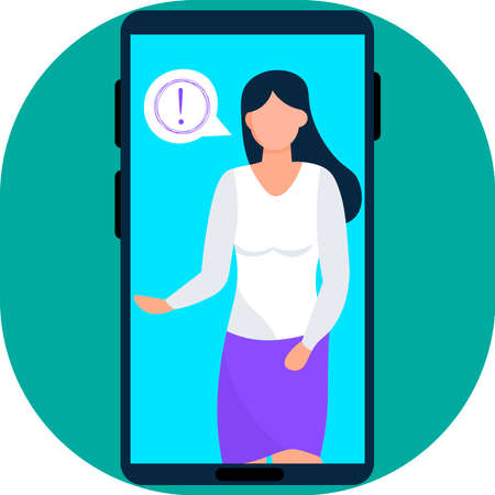 Picture of a girl communicatingのイラスト素材