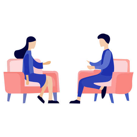 Picture of two people communicating.のイラスト素材