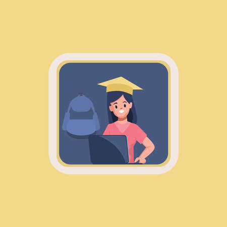 Online learning. distance learning concept.のイラスト素材