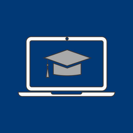 Online learning icon. Vector illustration.のイラスト素材