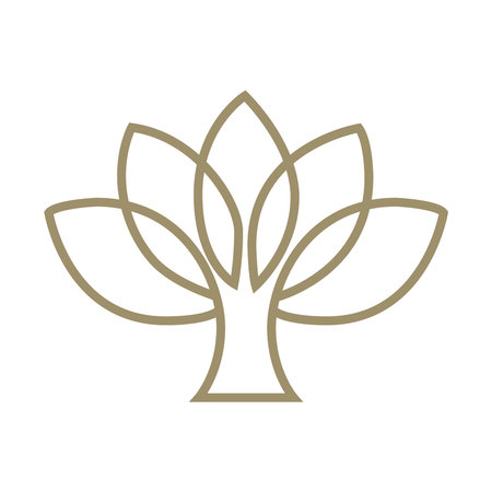 Tree  on a white background. Vector illustration.のイラスト素材