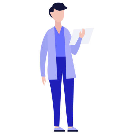 Picture of a man on a white background.のイラスト素材