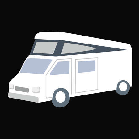 Picture of a house on wheels.のイラスト素材