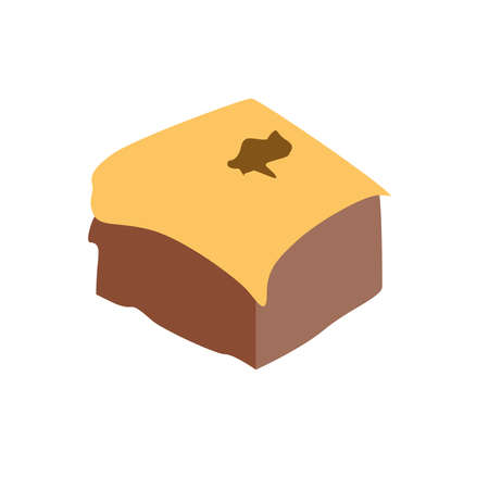 picture of baklava on a white background.のイラスト素材
