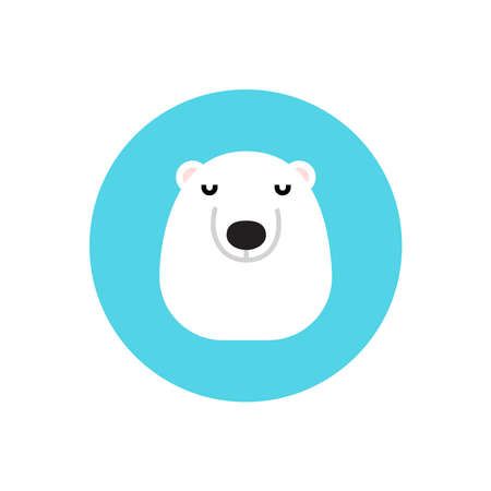 Polar bear icon on a white background.のイラスト素材