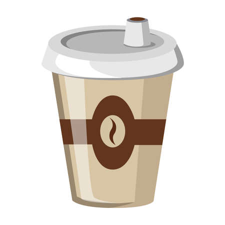 picture of a cup of coffee on a white background.のイラスト素材
