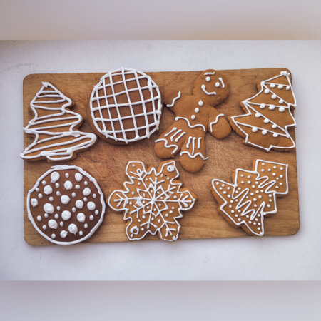 gingerbread with cinnamonの写真素材
