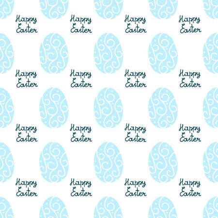on white background. Easter holiday background of doodle eggs. Hand drawn doodle egg.のイラスト素材