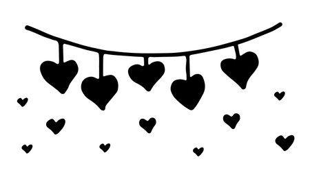 Heart with bows icon isolated on white background. Gift.のイラスト素材