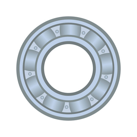 Steel metal bearings. vector illustration isolated on a white background. machine elementのイラスト素材