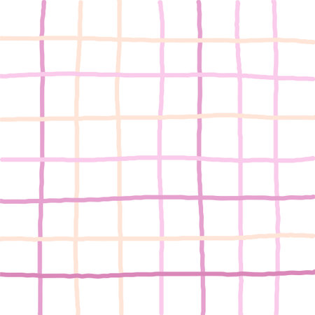 Naive brutal lines grid pastel seamless pattern. Hand drawn squared print. Colored modern pastel plaid design. Homestead Farmhouse Print. Romantic Cottagecore Checks.のイラスト素材