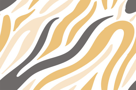 Squiggle christmas naive seamless pattern. Creative scribble abstract style New Year background illustration for celebration. Simple xmas golden winter drawing wallpaper print.のイラスト素材